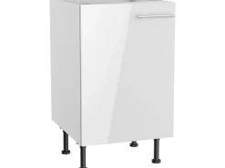 Optifit Küchen-Spülenunterschrank Rurik986 50 cm x 87 cm x 58,4 cm Weiß< Küchenschränke