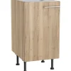 Optifit Küchen-Spülenunterschrank Erik290 45 cm x 87 cm x 58,4 cm Wildeiche< Küchenschränke