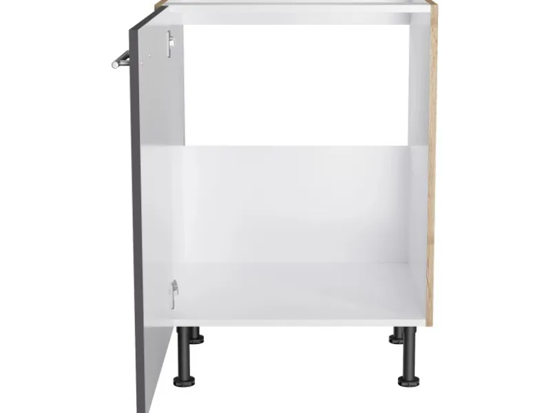 Best Optifit Küchen-Spülenunterschrank Jonte984 60x87x58,4cm Anthra.-WildEiche