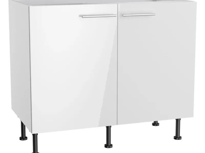 Optifit Küchenschränke<Küchen-Spülenunterschrank Rurik986 100 cm x 87 cm x 58,4 cm Weiß