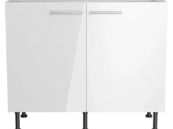 Optifit Küchenschränke<Küchen-Spülenunterschrank Rurik986 100 cm x 87 cm x 58,4 cm Weiß