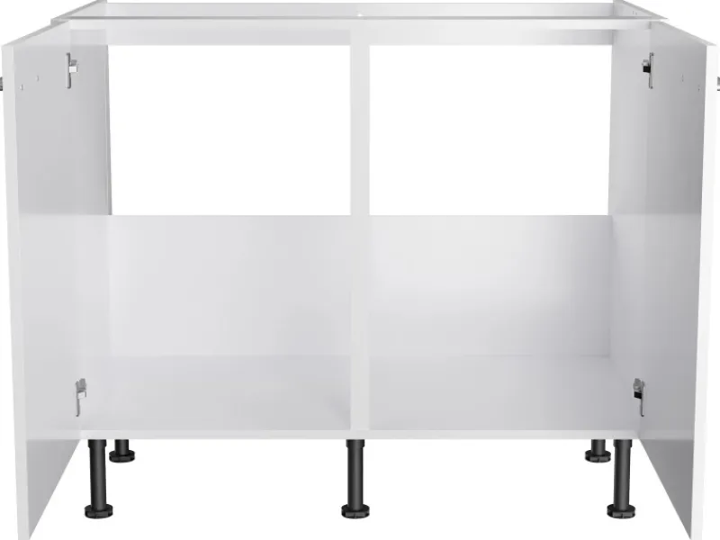 Optifit Küchenschränke<Küchen-Spülenunterschrank Rurik986 100 cm x 87 cm x 58,4 cm Weiß