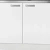 Optifit Küchen-Spülenunterschrank Salo214 100 cm Weiß mit Spülenauflage< Küchenschränke