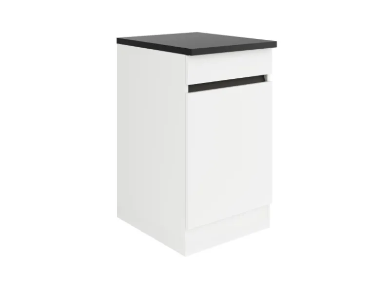 Optifit Küchenschränke<Küchen-Spülenunterschrank 50 x 88 x 60 cm Luca932 Weiß Anthrazit