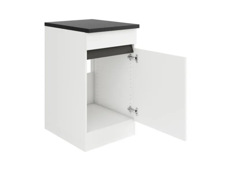 Optifit Küchenschränke<Küchen-Spülenunterschrank 50 x 88 x 60 cm Luca932 Weiß Anthrazit