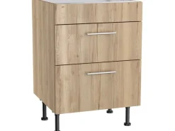 Outlet Optifit Küchen-Unterschrank für Kochfeld Erik290 60 x 87 x 58,4 cm Wildeiche