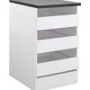 Optifit Einbauküchen<Küchen-Unterschrankregal Salo214 50 cm x 84,8 cm x 60 cm Weiß