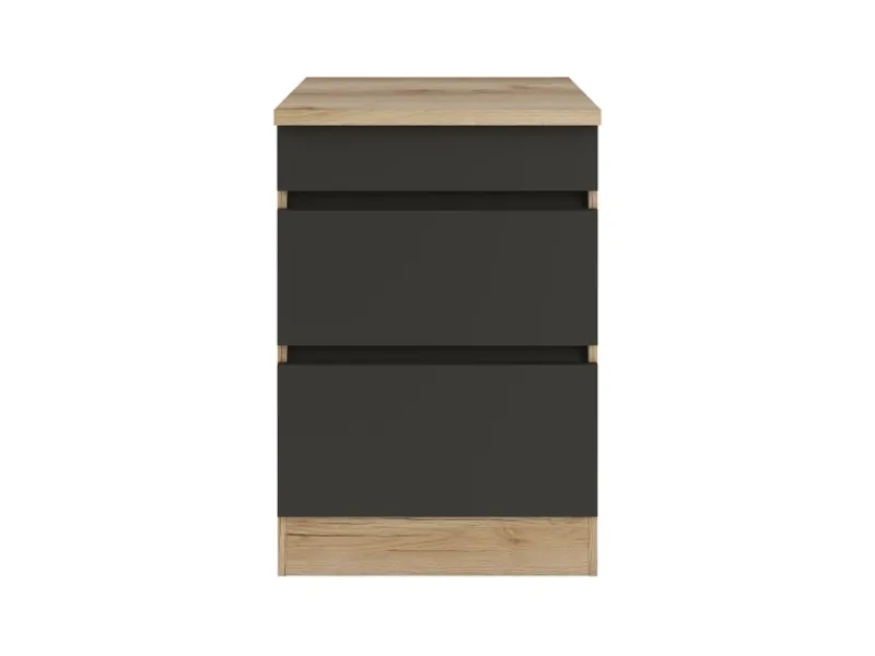 Optifit Küchen-Unterschrank f. Kochfeld 60x88x60cm Noah420 Anthra. WildEiche NB< Kochfelder|Küchenschränke