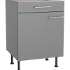 Optifit Küchen-Unterschrank Mats825 60 cm x 87 cm x 58,4 cm Basaltgrau< Küchenschränke