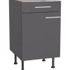 Best Optifit Küchen-Unterschrank Ingvar420 50 cm x 87 cm x 58,4 cm Anthrazit Matt