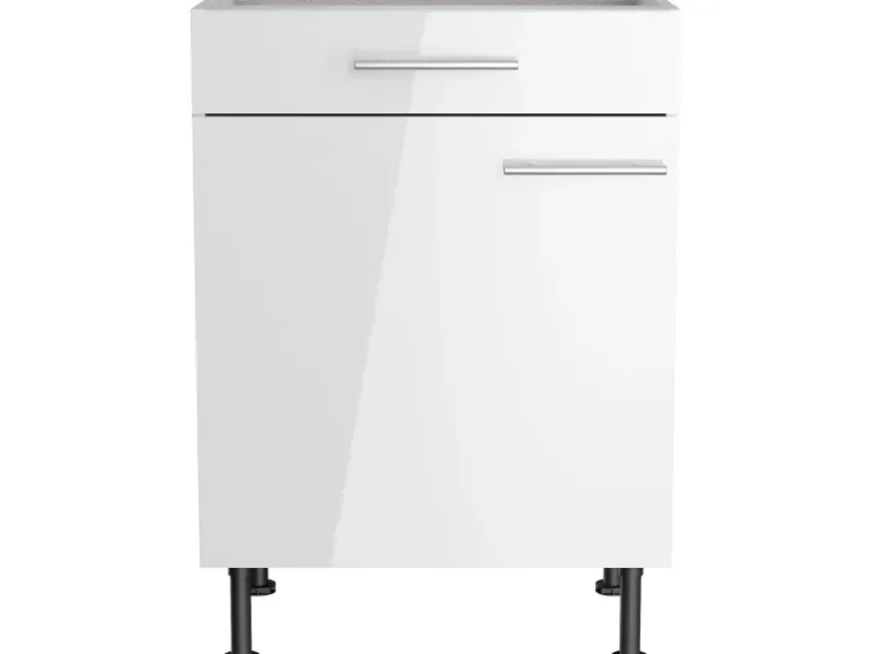 Optifit Küchenschränke<Küchen-Unterschrank Rurik986 60 cm x 87 cm x 58,4 cm Weiß