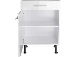 Optifit Küchenschränke<Küchen-Unterschrank Rurik986 60 cm x 87 cm x 58,4 cm Weiß