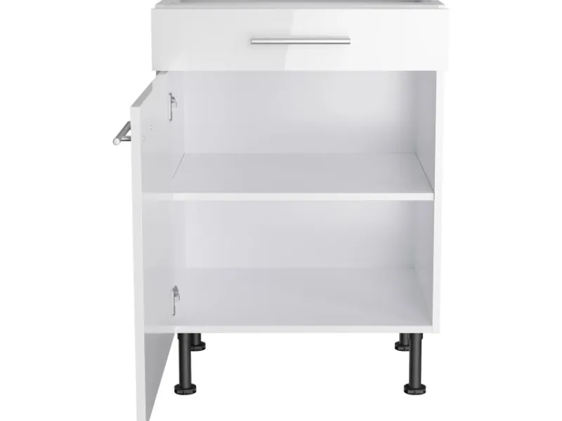 Optifit Küchenschränke<Küchen-Unterschrank Rurik986 60 cm x 87 cm x 58,4 cm Weiß
