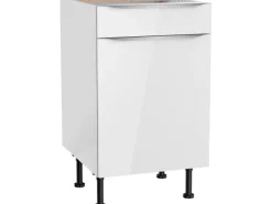 Optifit Küchen-Unterschrank Arvid986 50 cm x 87 cm x 58,4 cm Weiß< Küchenschränke