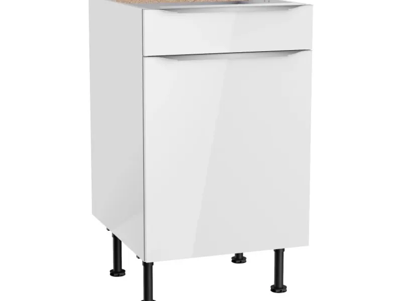 Optifit Küchen-Unterschrank Arvid986 50 cm x 87 cm x 58,4 cm Weiß< Küchenschränke