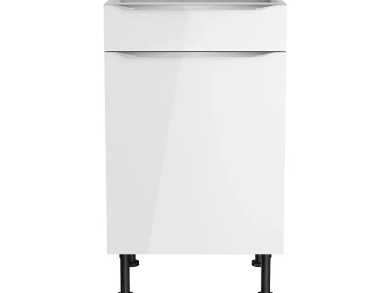 Optifit Küchen-Unterschrank Arvid986 50 cm x 87 cm x 58,4 cm Weiß< Küchenschränke