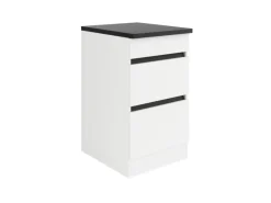 Optifit Küchenschränke|Einbauküchen<Küchen-Unterschrank mit Auszügen 50 x 88 x 60 cm Luca932 Weiß Anthrazit