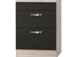Optifit Küchen-Unterschrank für Kochfeld Faro220 60 cm Anthrazit-Braun< Kochfelder|Einbauküchen