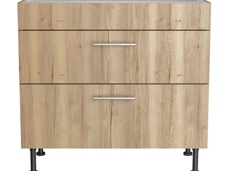 Online Optifit Küchen-Unterschrank mit 2 Auszügen Erik290 90x87x58,4cm WildEiche