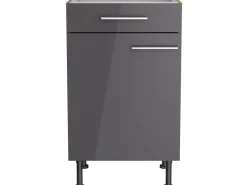 Discount Optifit Küchen-Unterschrank Jonte984 50 cm x 87 cm x 58,4 cm Anthrazit-Wildeiche