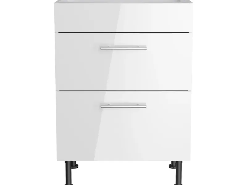 Hot Optifit Küchen-Unterschrank für Kochfeld Rurik986 60 cm x 87 cm x 58,4 cm Weiß
