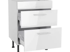 Hot Optifit Küchen-Unterschrank für Kochfeld Rurik986 60 cm x 87 cm x 58,4 cm Weiß