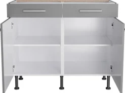Optifit Küchenschränke<Küchen-Unterschrank Mats825 100 cm x 87 cm x 58,4 cm Basaltgrau