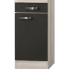 Optifit Küchen-Unterschrank Faro220 40 cm x 84,8 cm x 60 cm Anthrazit-Braun< Küchenschränke