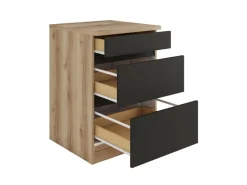 Discount Optifit Küchen-Unterschrank mit Auszügen 60x88x60cm Noah420 Anthra. WildEiche NB Anthrazit