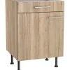 Optifit Küchenschränke<Küchen-Unterschrank Erik290 60 cm x 87 cm x 58,4 cm Wildeiche