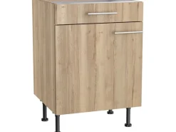 Optifit Küchenschränke<Küchen-Unterschrank Erik290 60 cm x 87 cm x 58,4 cm Wildeiche