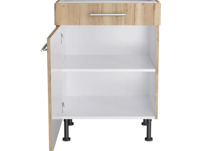 Optifit Küchenschränke<Küchen-Unterschrank Erik290 60 cm x 87 cm x 58,4 cm Wildeiche
