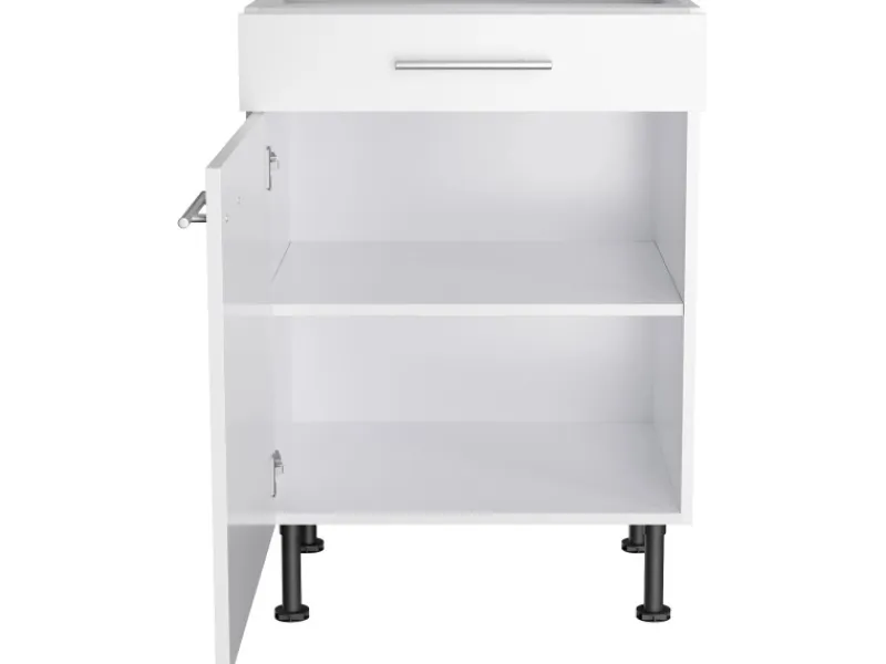 Optifit Küchenschränke<Küchen-Unterschrank Bengt932 60 cm x 87 cm x 58,4 cm Weiß