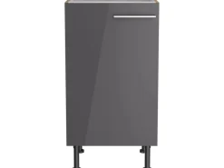 Optifit Küchenschränke<Küchen-Unterschrank Jonte984 45 cm x 87 cm x 58,4 cm Anthrazit-Wildeiche