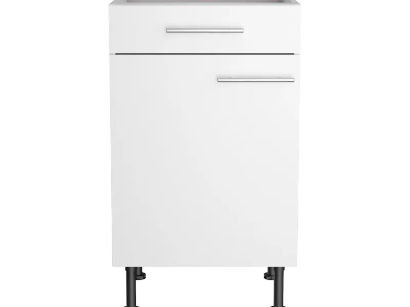 Optifit Küchen-Unterschrank Bengt932 50 cm x 85 cm x 58,4 cm Weiß< Küchenschränke