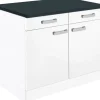 Optifit Küchenschränke<Küchen-Unterschrank Salo214 100 cm Weiß