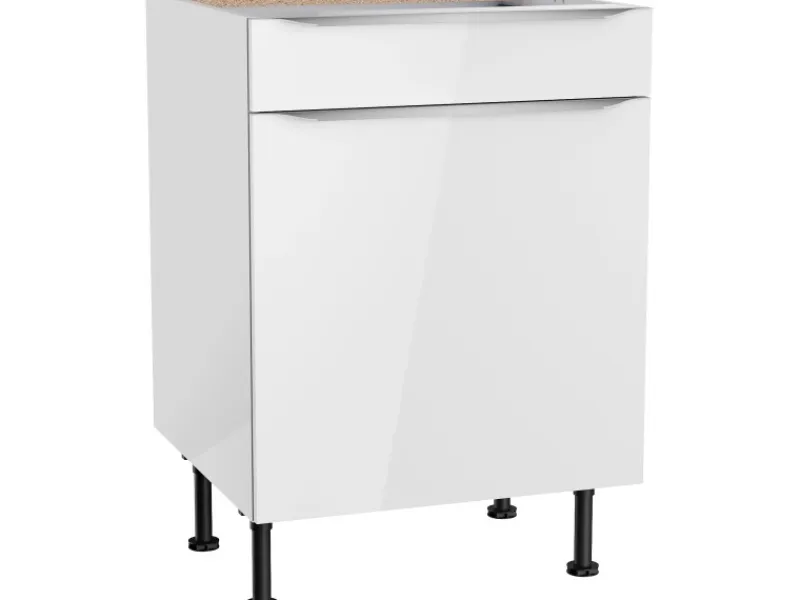 Optifit Einbauküchen|Küchenschränke<Küchen-Unterschrank Arvid986 60 cm x 87 cm x 58,4 cm Weiß
