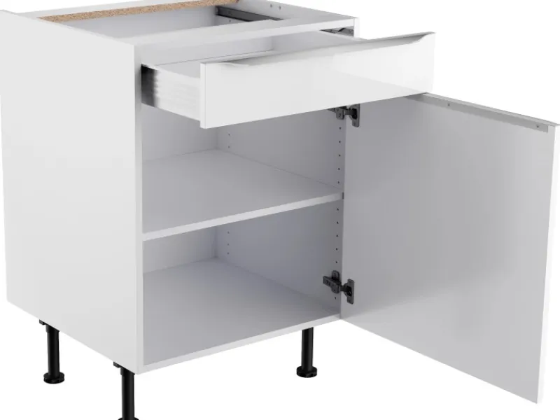 Optifit Einbauküchen|Küchenschränke<Küchen-Unterschrank Arvid986 60 cm x 87 cm x 58,4 cm Weiß