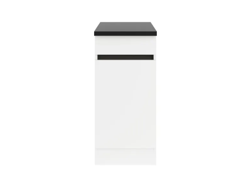 Optifit Küchen-Unterschrank 40 x 88 x 60 cm Luca932 Weiß Anthrazit< Küchenschränke