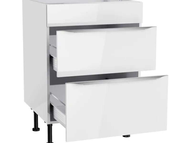 Optifit Küchen-Unterschrank für Kochfeld Arvid986 60 cm x 87 cm x 58,4 cm Weiß< Kochfelder|Küchenschränke