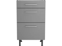 Optifit Küchenschränke<Küchen-Unterschrank mit 3 Auszügen Mats825 50cmx87cmx58,4cm Basaltgrau