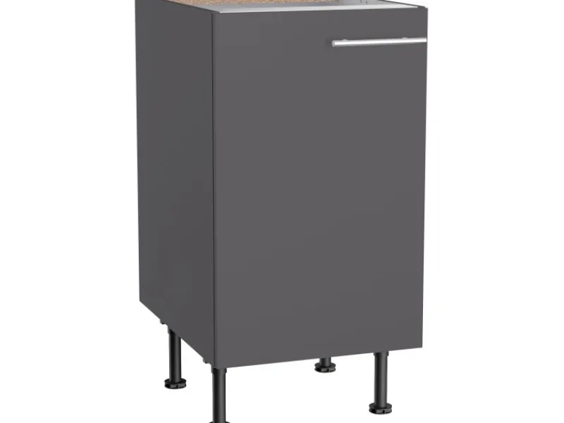 Sale Optifit Küchen-Unterschrank Ingvar420 45 cm x 87 cm x 58,4 cm Anthrazit Matt