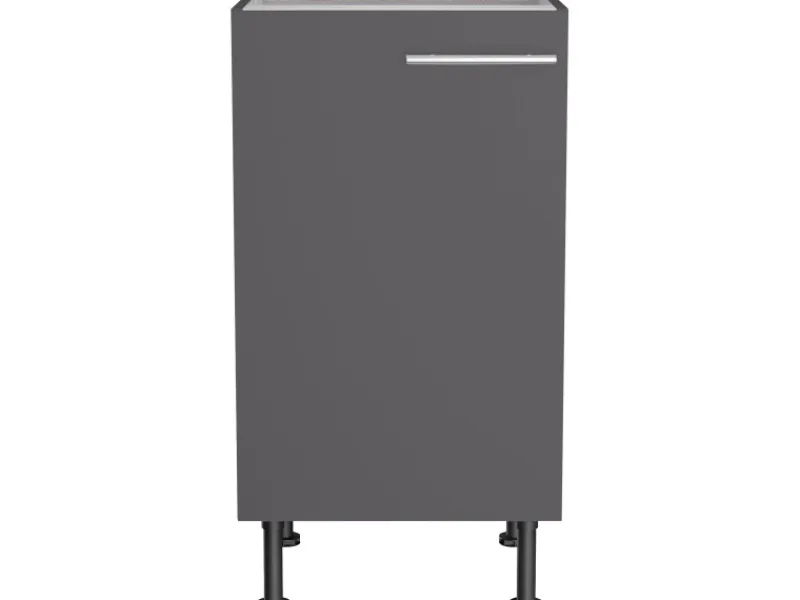 Sale Optifit Küchen-Unterschrank Ingvar420 45 cm x 87 cm x 58,4 cm Anthrazit Matt