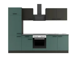 Optifit Herde|Einbauküchen<Küchenzeile KPMV 2711OE-9+ o. E-Geräte Anthrazit/Steingrün 270 cm