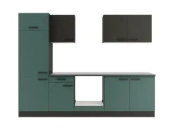 Optifit Herde|Einbauküchen<Küchenzeile KPMV 2711OE-9+ o. E-Geräte Anthrazit/Steingrün 270 cm