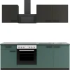 Online Optifit Küchenzeile KPMV2136OE-9+ o. E-Geräte Anthrazit/Steingrün 210 cm