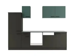 Optifit Küchenzeile KPVM 2742OE-9+ V405/M420 o. E-Geräte Steingr./Anthr. 270cm< Kühlschränke|Küchenschränke