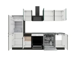 Optifit Küchenzeile KPVM 2742OE-9+ V405/M420 o. E-Geräte Steingr./Anthr. 270cm< Kühlschränke|Küchenschränke