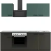 Discount Optifit Küchenzeile KPVM 2136OE-9+  o. E-Geräte Steingrün/Anthrazit 210 cm