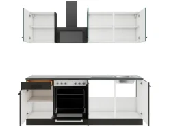 Discount Optifit Küchenzeile KPVM 2136OE-9+  o. E-Geräte Steingrün/Anthrazit 210 cm